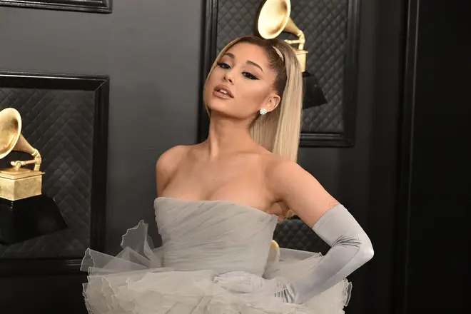 Ariana Grande arrives at the 62nd Annual Grammy Awards