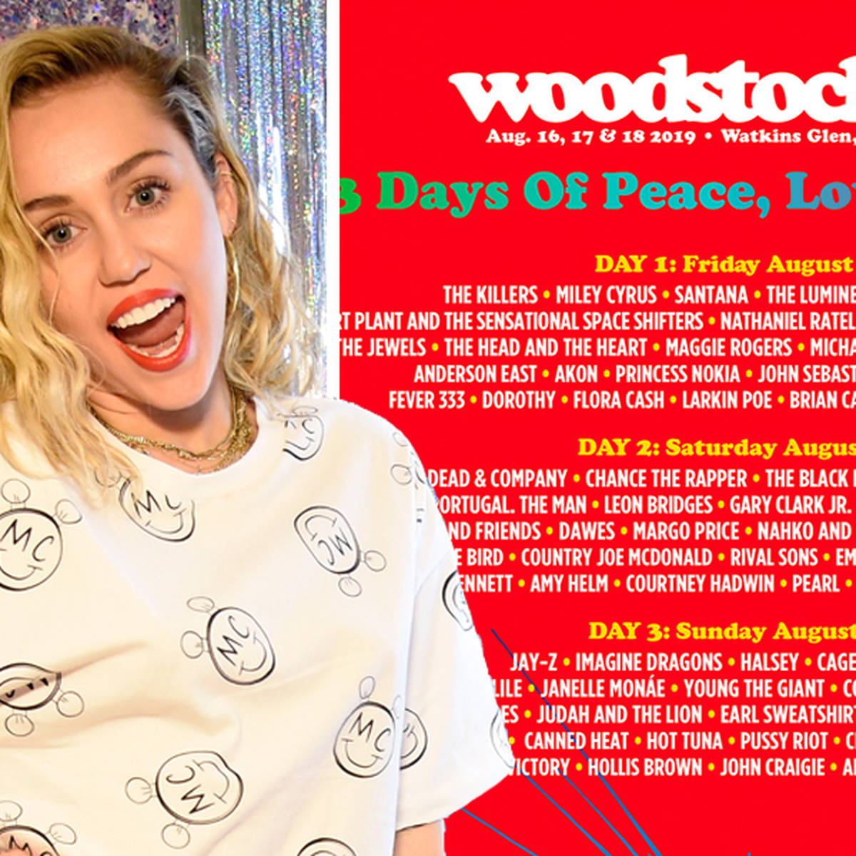 Woodstock 50 Lineup: Miley Cyrus, Jay-Z and The Killers confirmed 