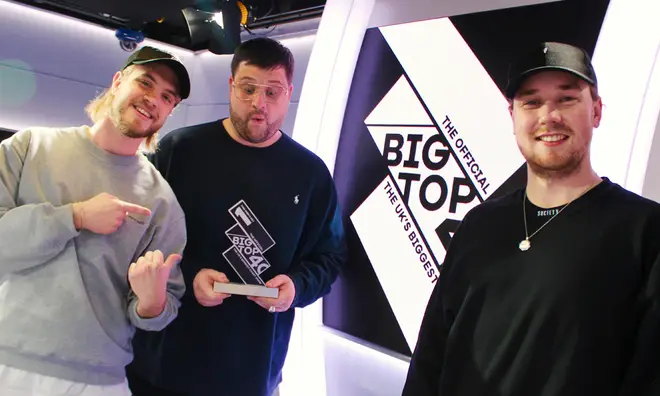 Goodboys with their Official Big Top 40 Number 1 trophy